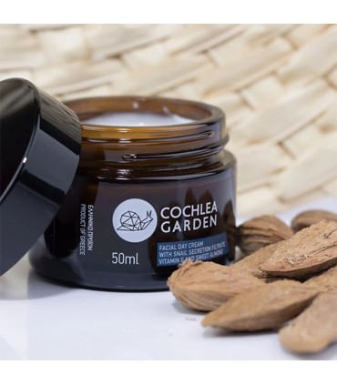 Cochlea Garden Κρέμα Ημέρας Με Βλέννα Σαλιγκαριού-Βιταμίνη Ε και γλυκό αμύγδαλο, 50ml